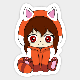 creepypasta red panda (lazari) Sticker